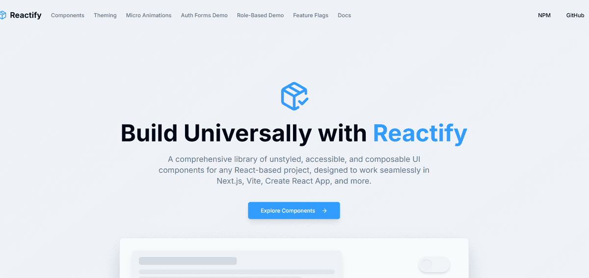 Reactify Component Library
